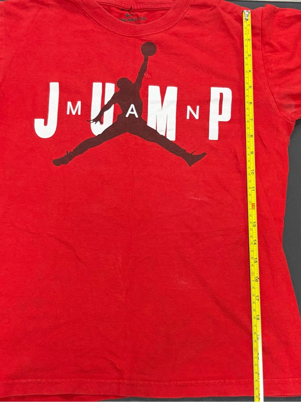 Nike Red 'Jump' Graphic Short Sleeve Tee